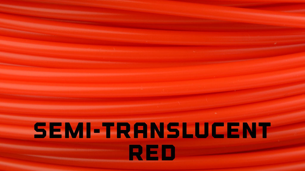 translucent red 3d printer filament