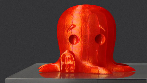 translucent orange PLA filament