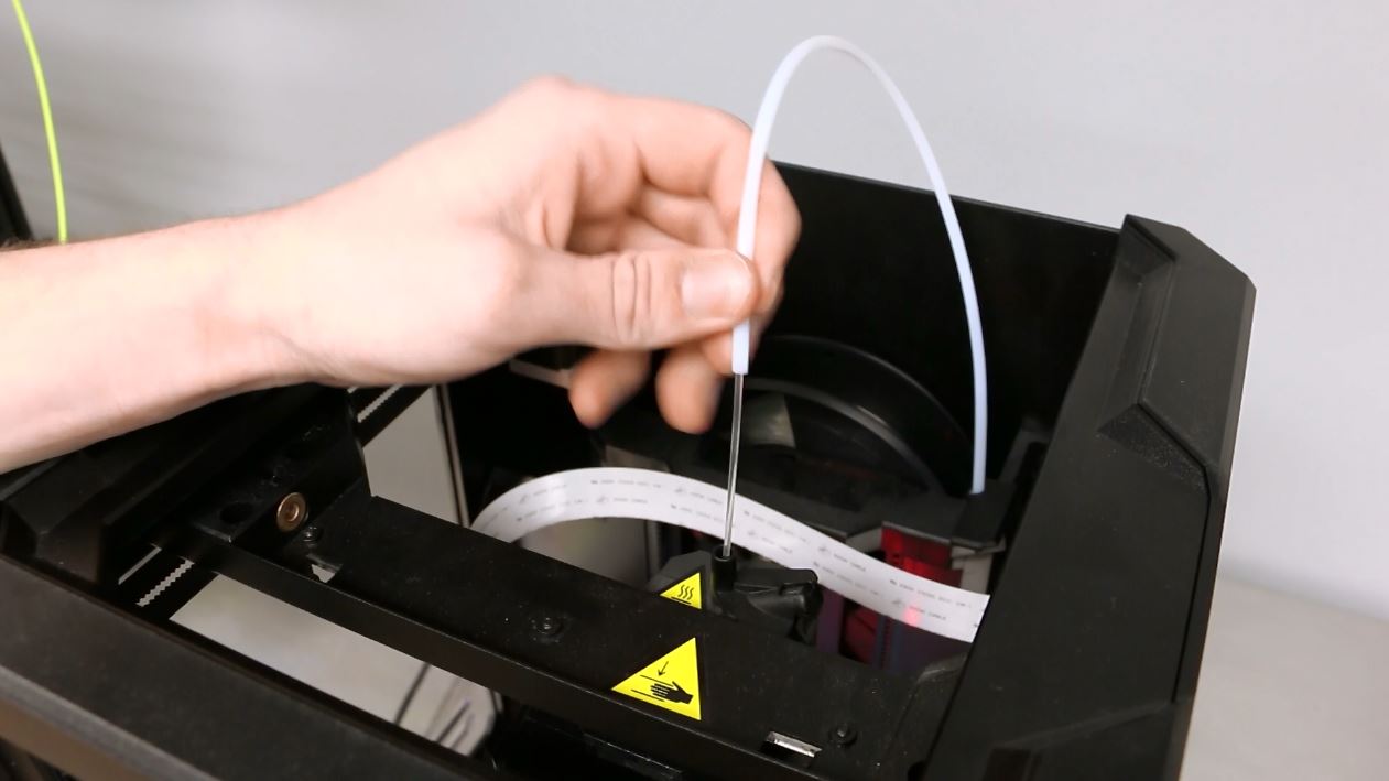 remove filament guide tube - makerbot mini - clogged smart extrduer clog