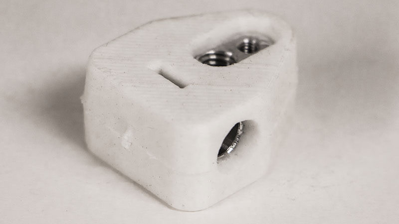 Replicator 2X heater block with silicone iso view
