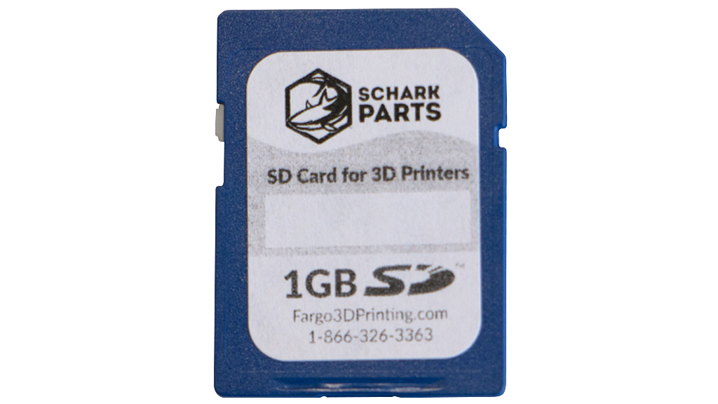 schark 1GB SD card for Makerbot front view
