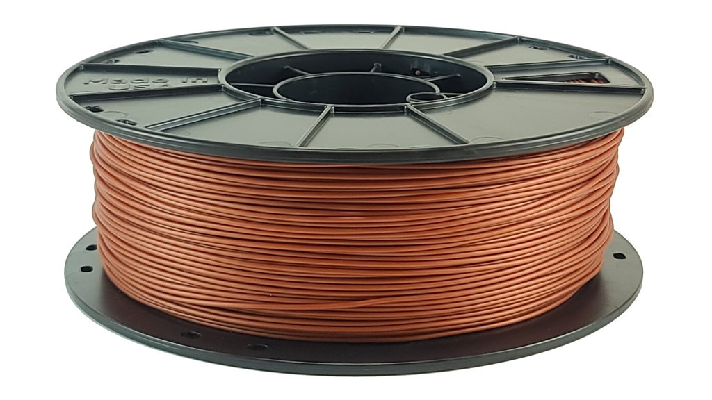metallic copper pla filament reel