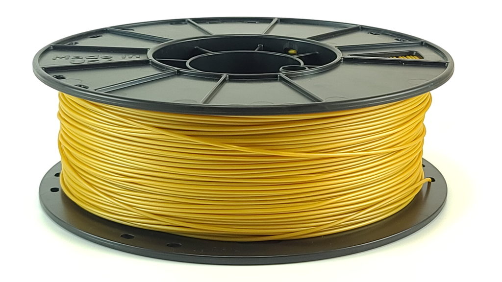 metallic gold pla filament reel