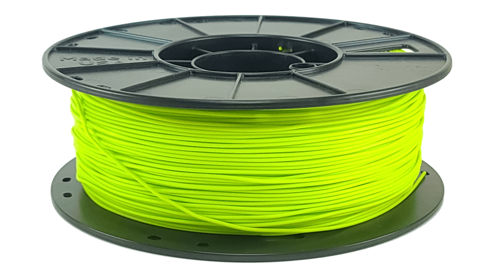 lulzbot green pla 3d printer filament spool