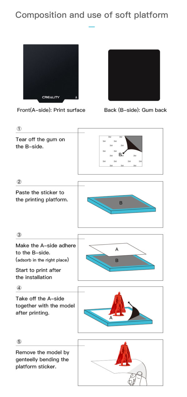 creality flexible build surface installation instructions